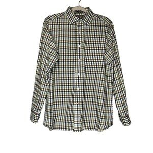 Daniel Cremieux‎ plaid casual slim fit button down dress shirt. Size L
